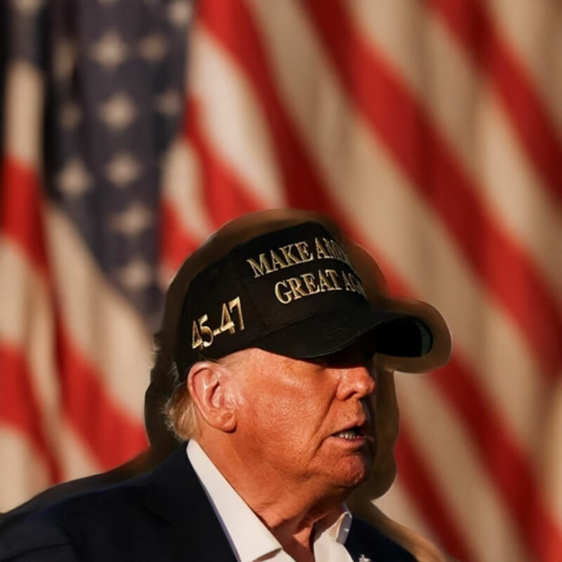 Black MAGA 45 47 Hat 9 Black MAGA 45 47 Hat