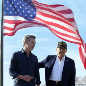 California Gov Hugs Trump Gold Dark MAGA 45 47 Hat 8 California Gov Hugs Trump Gold Dark MAGA 45 47 Hat