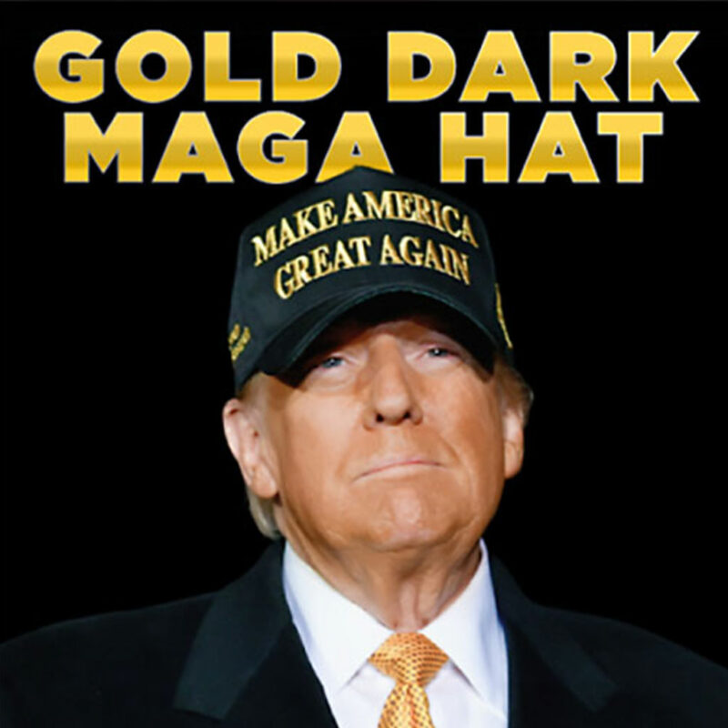 Gold Dark MAGA Hat 11 Gold Dark MAGA Hat
