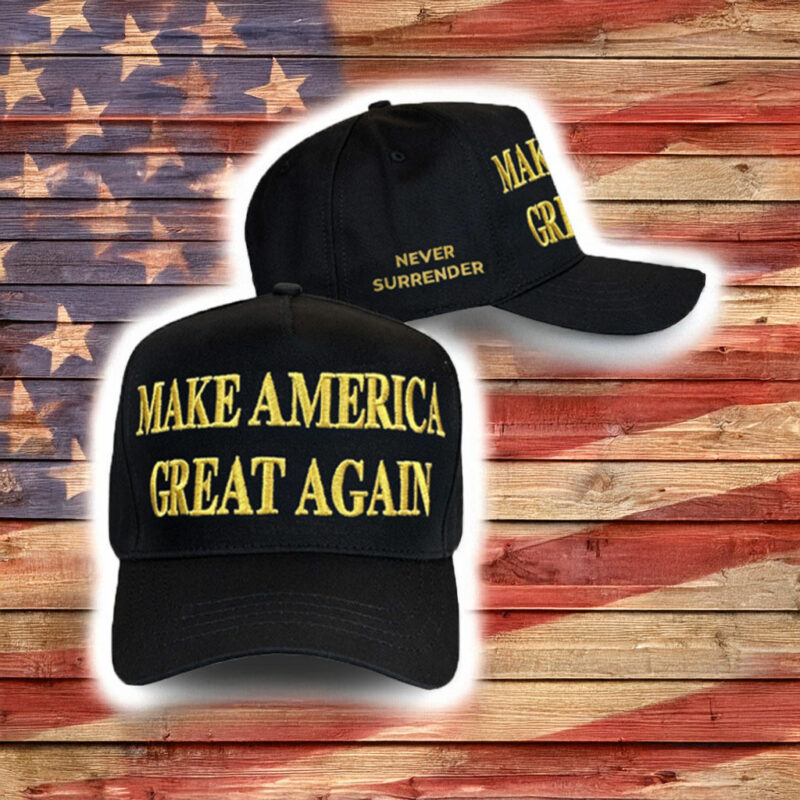Hollywood Trump Gold Dark MAGA Hat 16 Hollywood Trump Gold Dark MAGA Hat