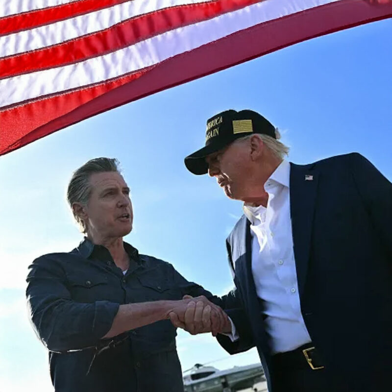 Trump embraces Newsom Gold Dark MAGA Hat 14 Trump embraces Newsom Gold Dark MAGA Hat