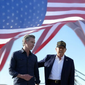 Trump tells Newsom - Gold Dark MAGA 45 47 Hat 9 Trump tells Newsom - Gold Dark MAGA 45 47 Hat