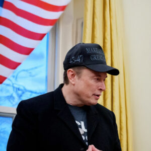 Dark MAGA 45 47 Hat Elon Musk