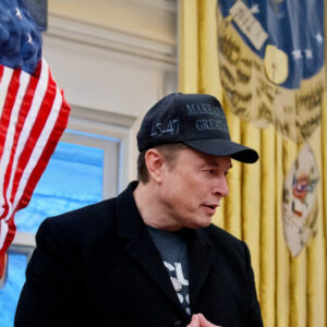 Elon Musk's Black MAGA 45-47 Hat